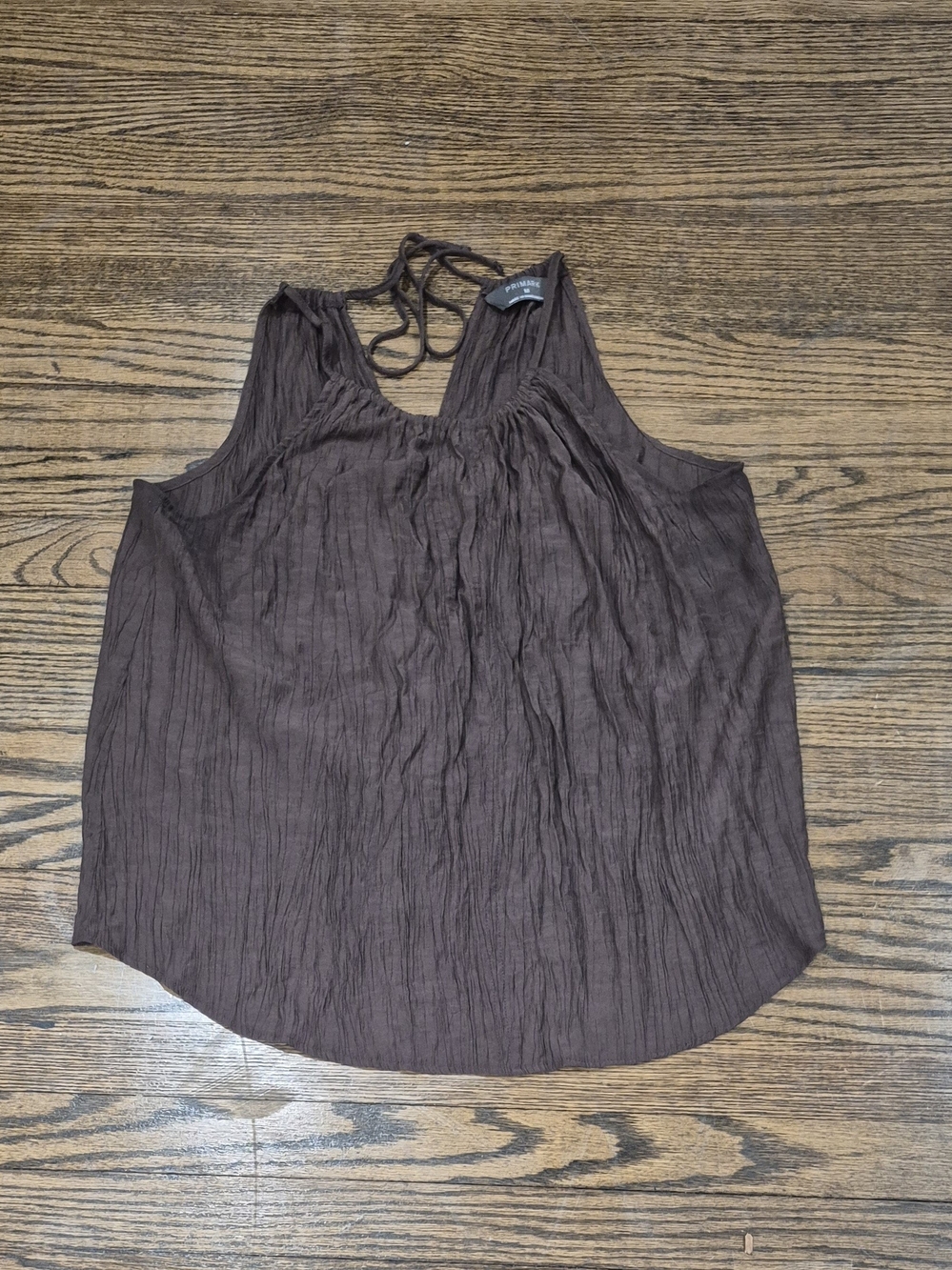 Primark Brown Crinkle Sleeveless Camisole Women size M